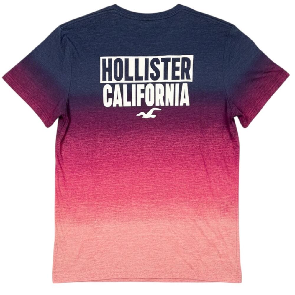 Hollister California Multi Ombre Gradient Short Sleeve Tee Men's XL 100% Cotton